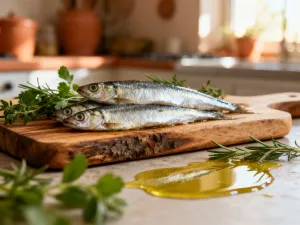 Elegancko podane dania śniadaniowe i obiadowe na drewnianym stole w hotelowej restauracji, ilustrujące ofertę wyżywienia HB.